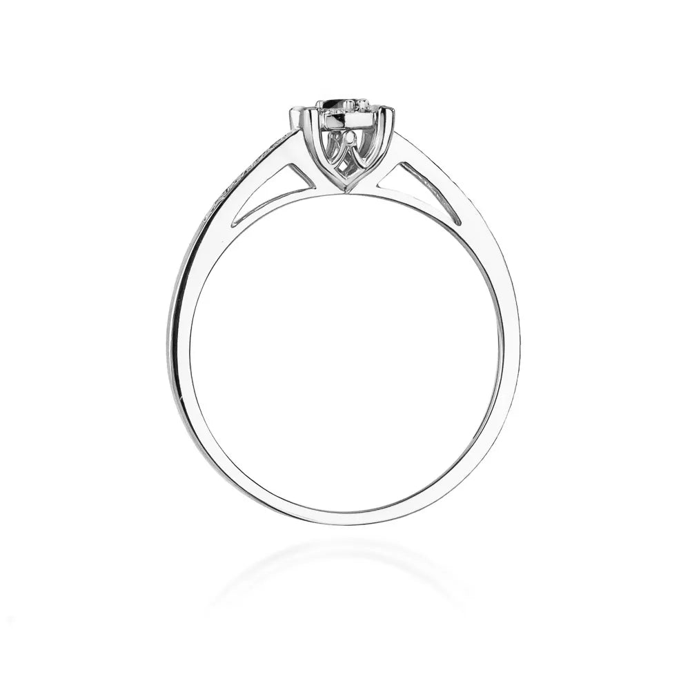 zlatý prsten s 0,04ct černým diamantem a 0,005ct diamanty w0055-xxx-02