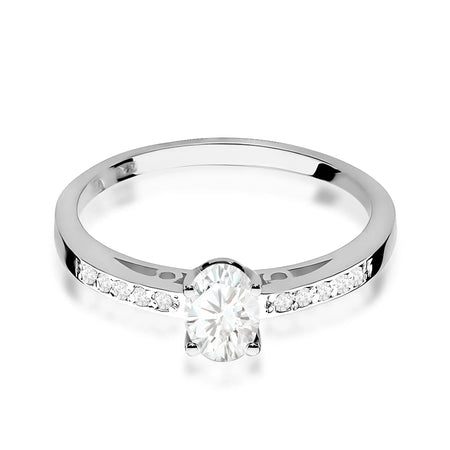Lab-grown Diamond Engagement Ring in 585 White Gold