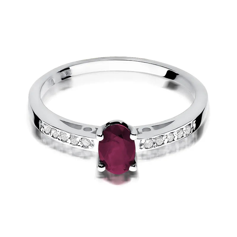 zlatý prsten s 0,60ct rubínem a 0,05ct diamanty w0067-rur-01