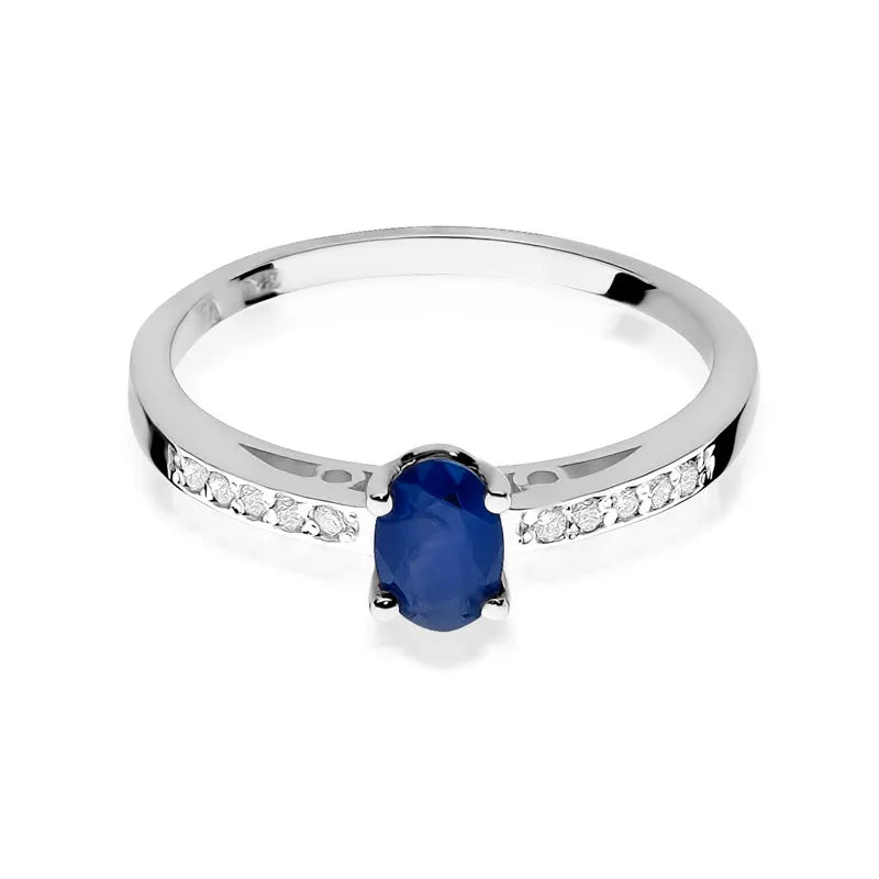 zlatý prsten s 0,70ct safírem a 0,05ct diamanty w0067-sab-01
