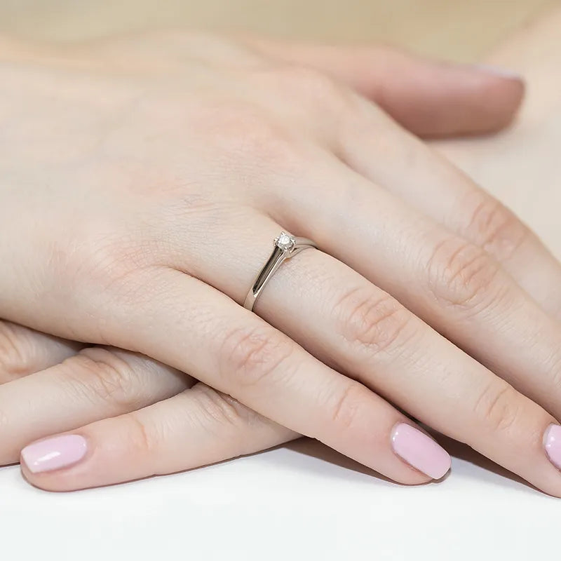 zlatý prsten s diamantem 0,10 ct w0070-diw-01