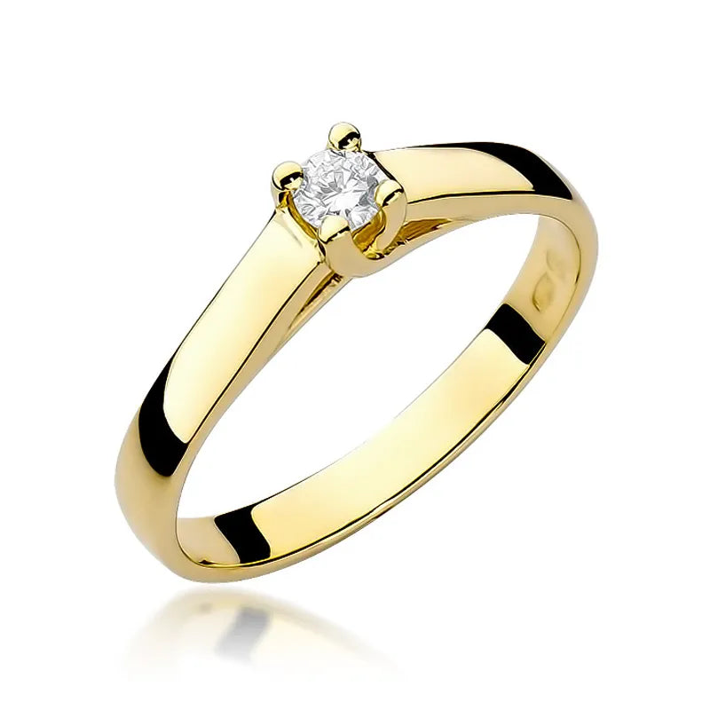 zlatý prsten s diamantem 0,10 ct w0070-diw-01