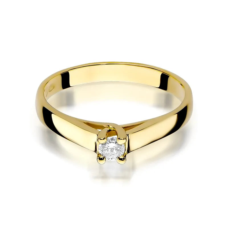 zlatý prsten s diamantem 0,10 ct w0070-diw-01