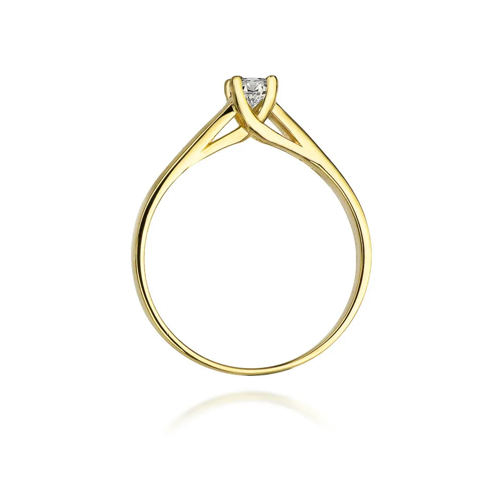zlatý prsten s diamantem 0,10 ct w0070-diw-01
