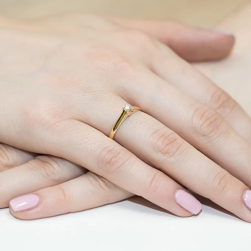 zlatý prsten s diamantem 0,10 ct w0070-diw-01