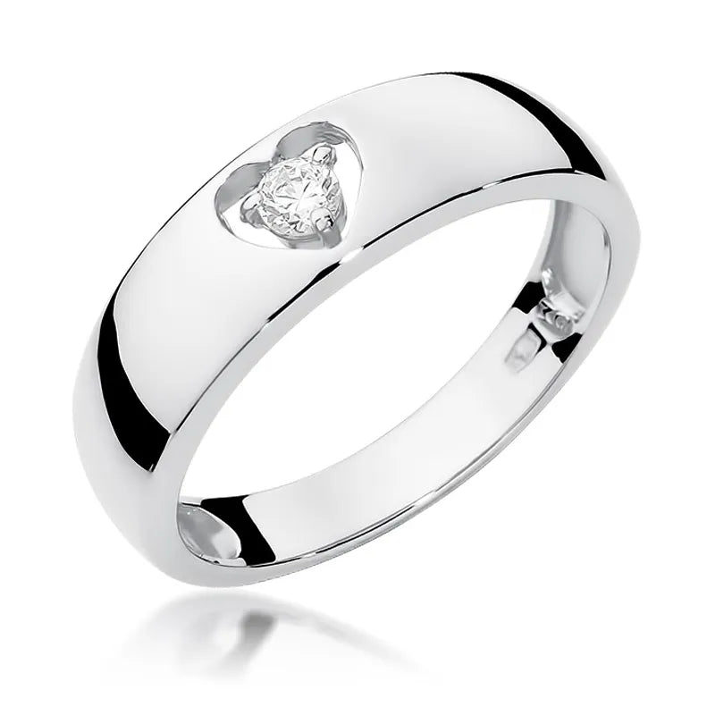 zlatý prsten s diamantem 0,10 ct w0071-diw-01