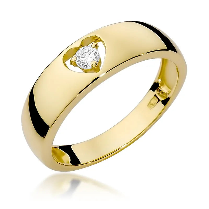 zlatý prsten s diamantem 0,10 ct w0071-diw-01