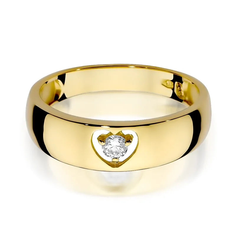 zlatý prsten s diamantem 0,10 ct w0071-diw-01