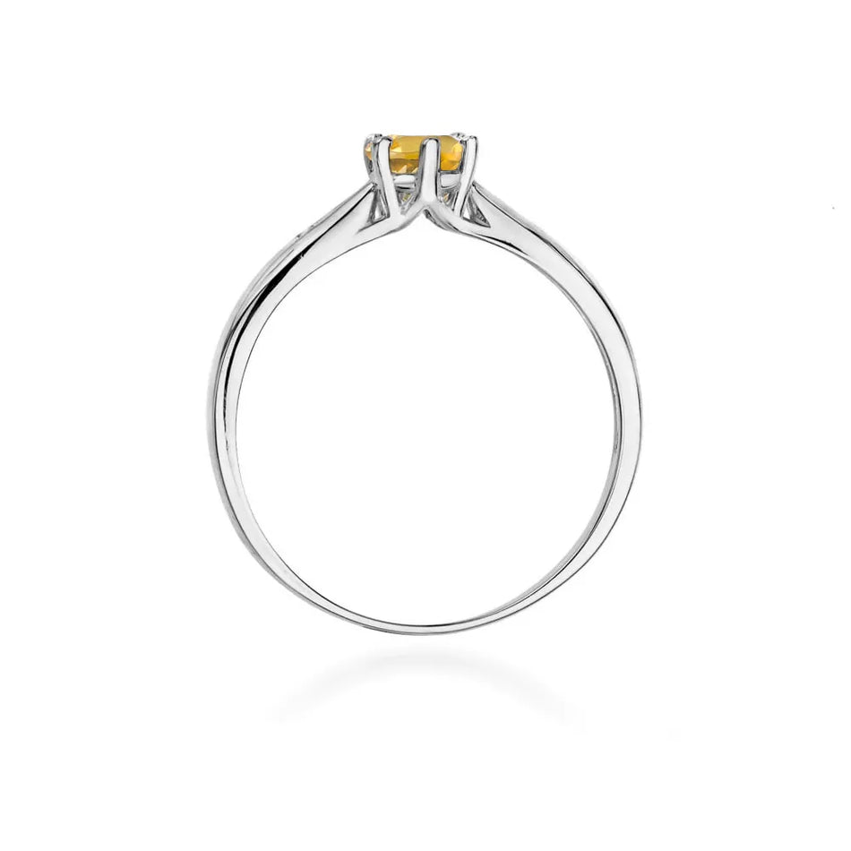 zlatý prsten s 0,50ct citrínem a diamanty w0074-ciy-01