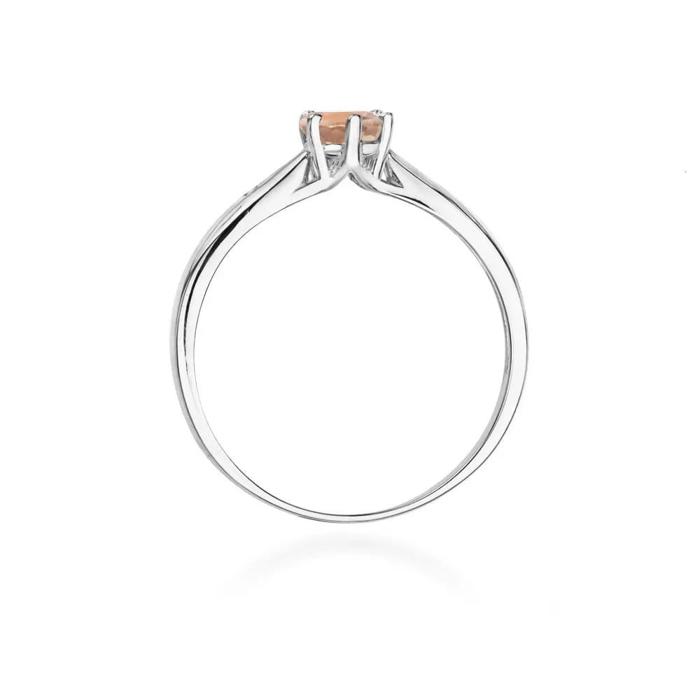 zlatý prsten s 0,40 ct morganitem a 0,01 ct diamanty w0074-mop-01