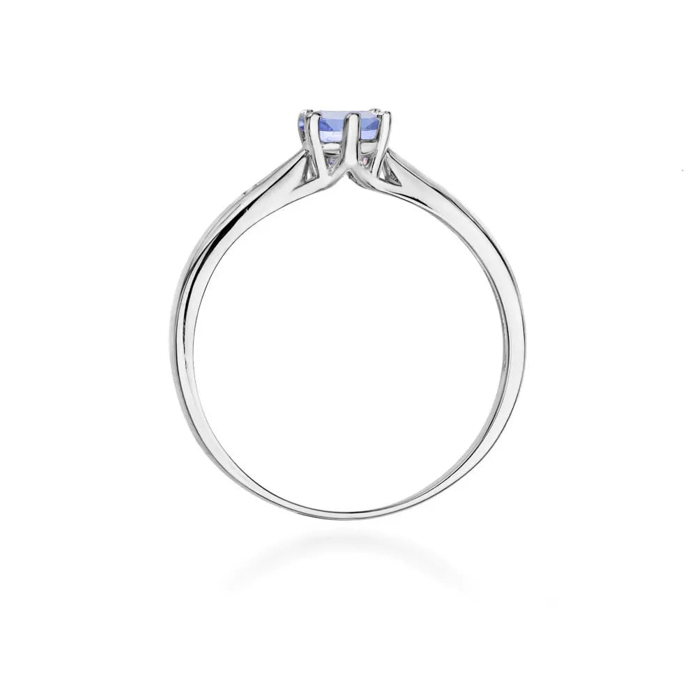 zlatý prsten s 0,50ct tanzanitem a diamanty w0074-tap-01