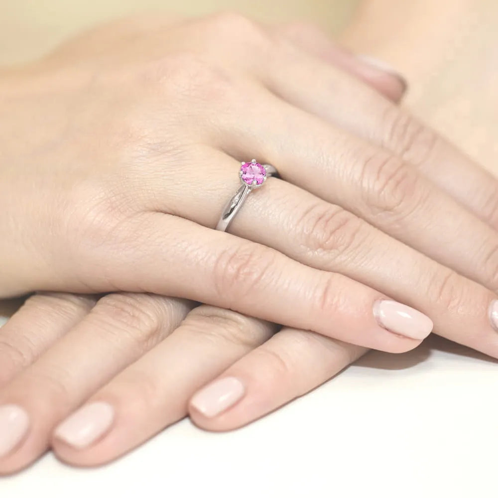 zlatý prsten s 0,60ct růžovým topazem a 0,01ct diamanty w0074-top-01