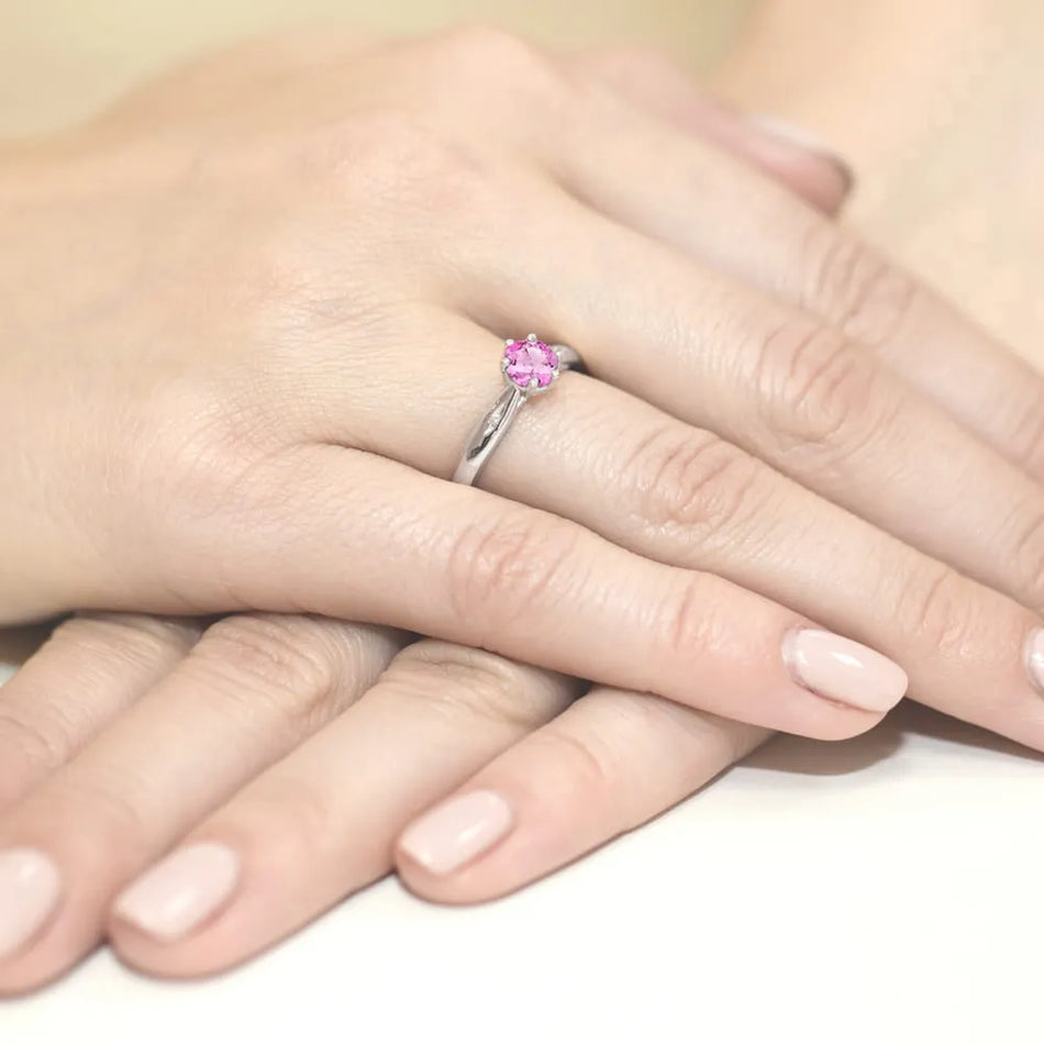 zlatý prsten s 0,60ct růžovým topazem a 0,01ct diamanty w0074-top-01