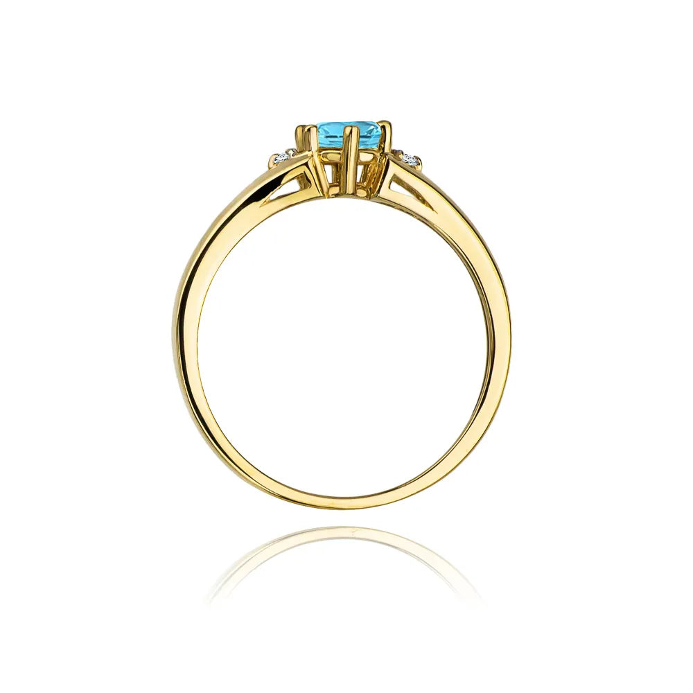 zlatý prsten s topazem 0,50 ct a diamanty w0076-tob-01