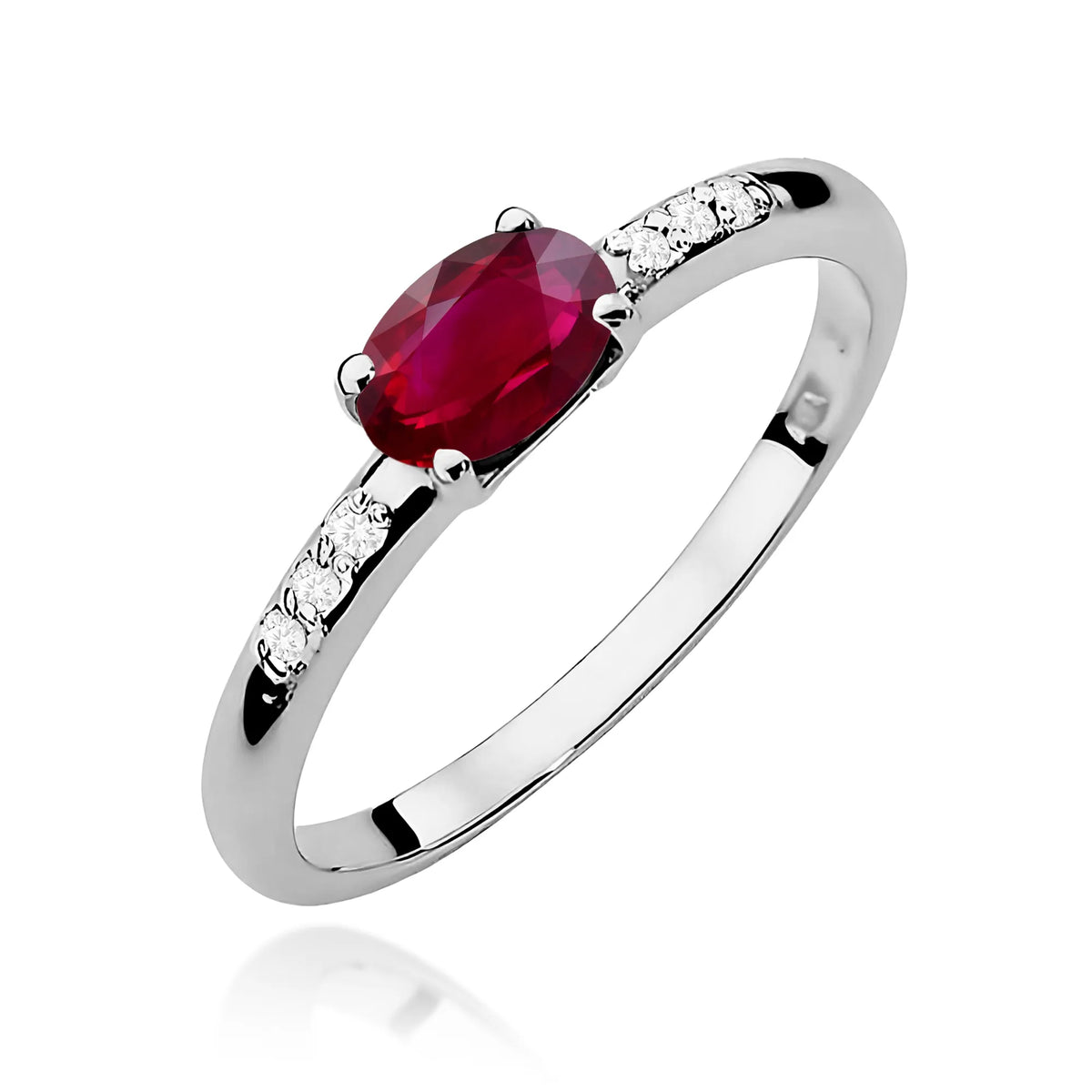 zlatý prsten s 0,60ct rubínem a 0,03ct diamanty w0077-rur-01