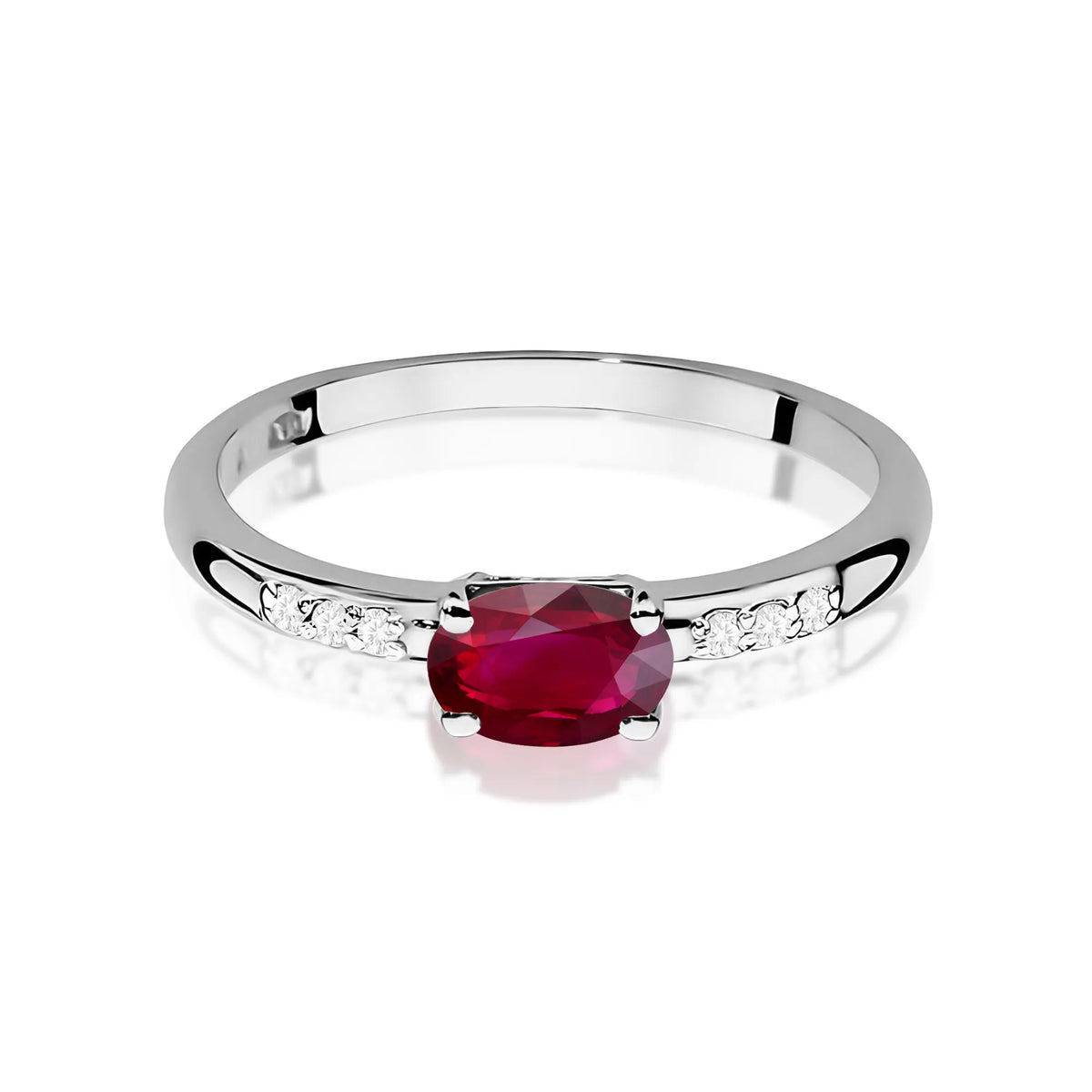 zlatý prsten s 0,60ct rubínem a 0,03ct diamanty w0077-rur-01
