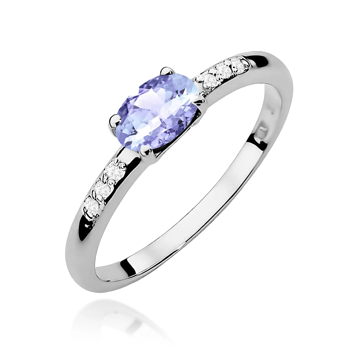 zlatý prsten s 0,40ct tanzanitem a 0,03ct diamanty w0077-tap-01