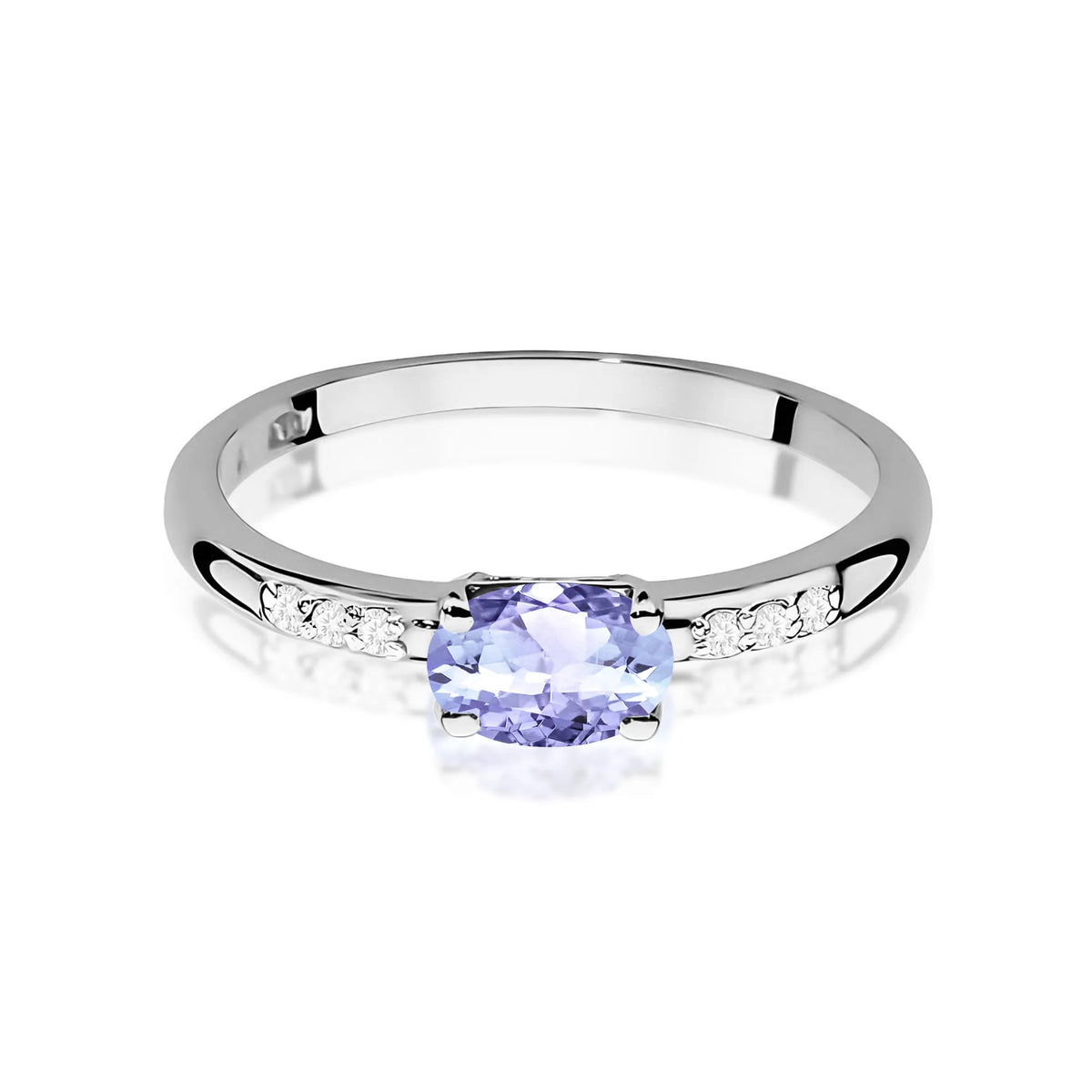 zlatý prsten s 0,40ct tanzanitem a 0,03ct diamanty w0077-tap-01