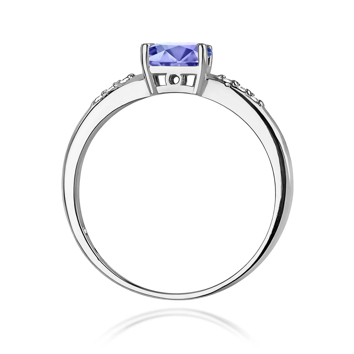 zlatý prsten s 0,40ct tanzanitem a 0,03ct diamanty w0077-tap-01