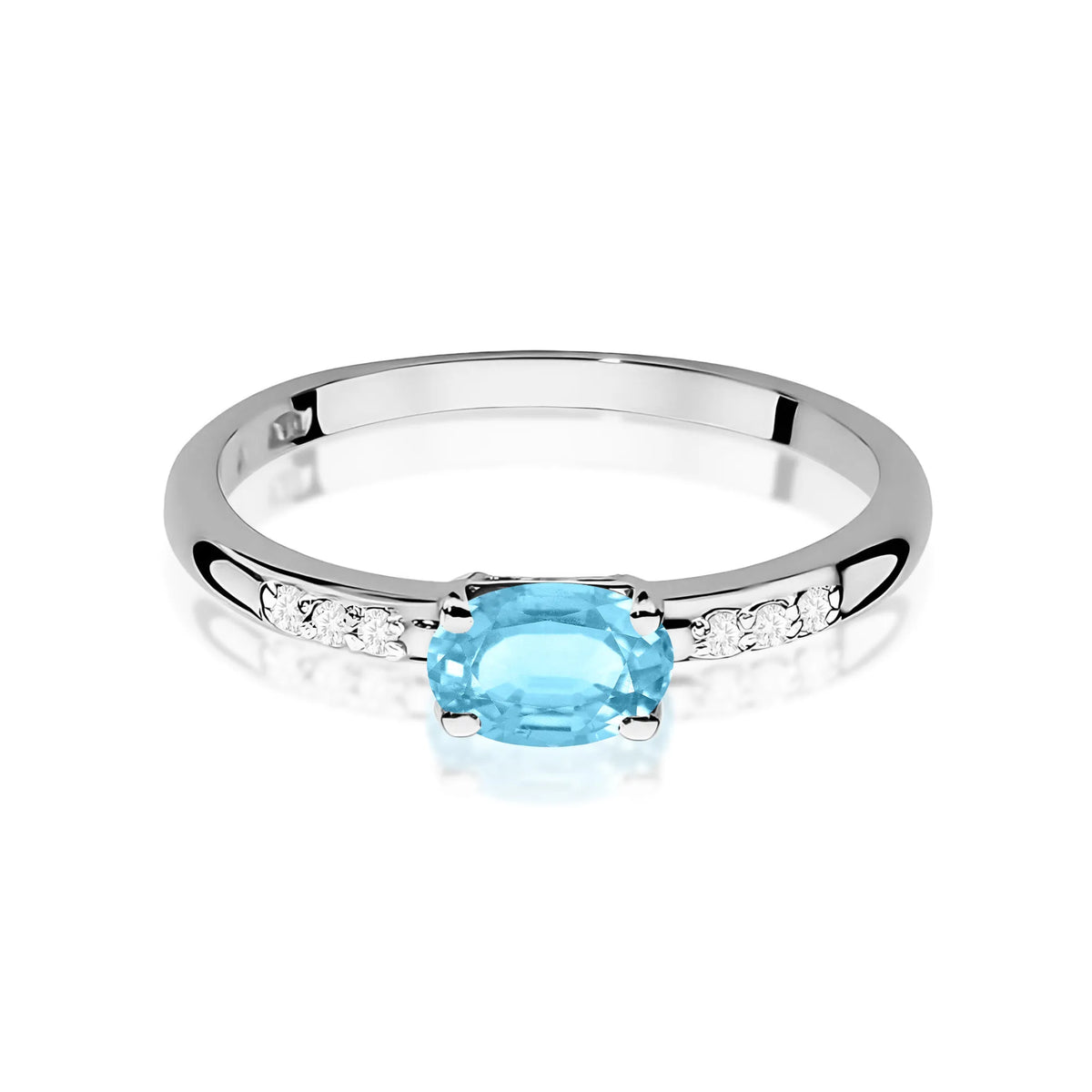 zlatý prsten s topazem 0,50 ct a diamanty 0,03 ct w0077-tob-01