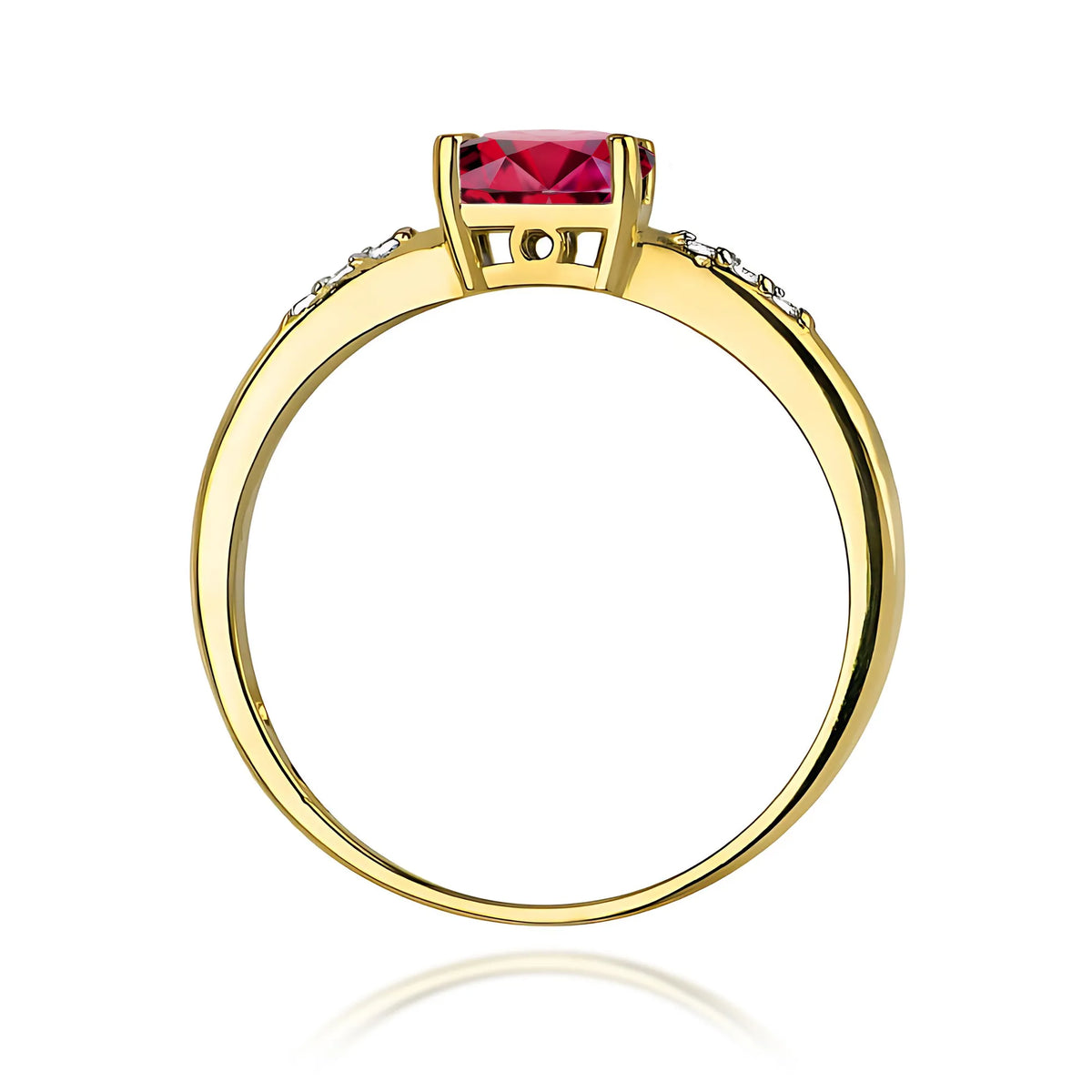 zlatý prsten s 0,60ct rubínem a 0,03ct diamanty w0077-rur-01