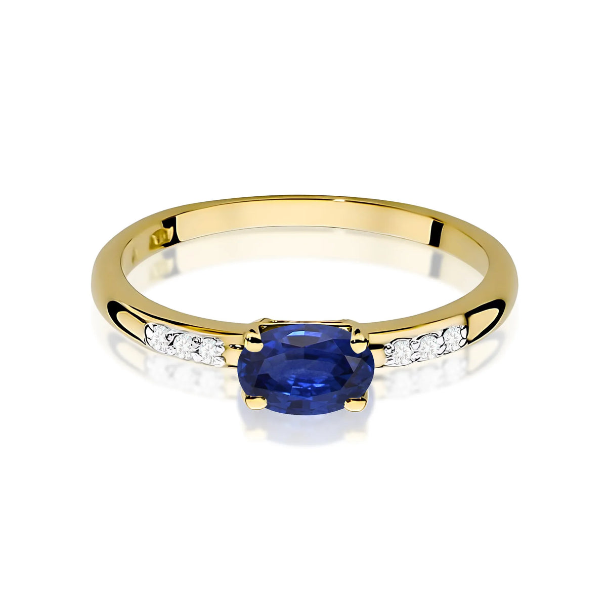 zlatý prsten s 0,70ct safírem a 0,03ct diamanty w0077-sab-01