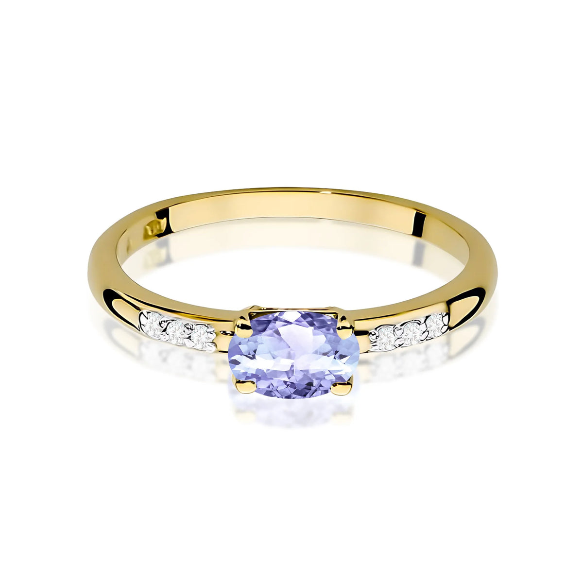 zlatý prsten s 0,40ct tanzanitem a 0,03ct diamanty w0077-tap-01