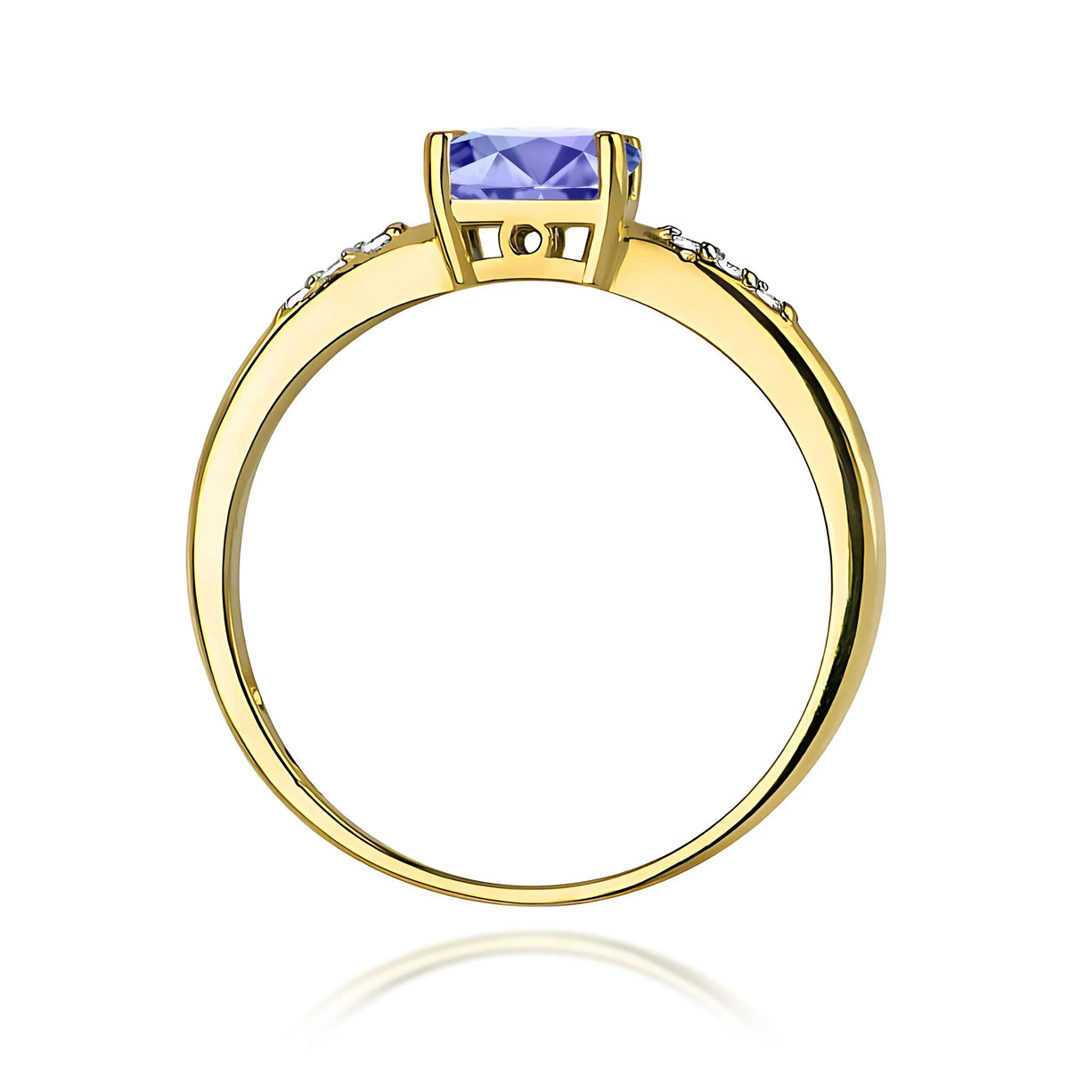 zlatý prsten s 0,40ct tanzanitem a 0,03ct diamanty w0077-tap-01