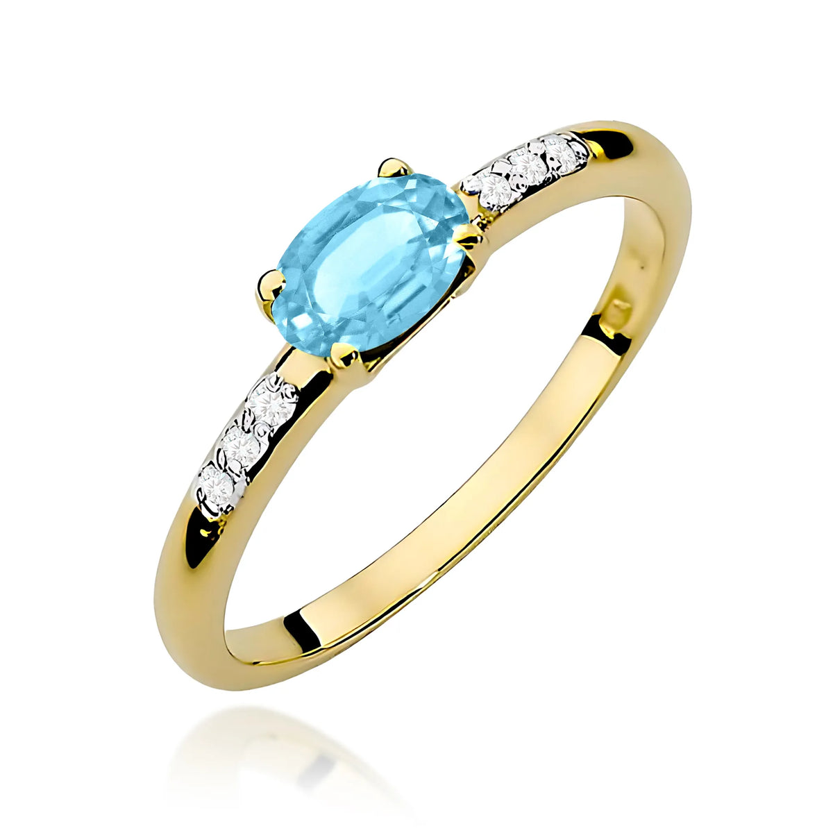 zlatý prsten s topazem 0,50 ct a diamanty 0,03 ct w0077-tob-01