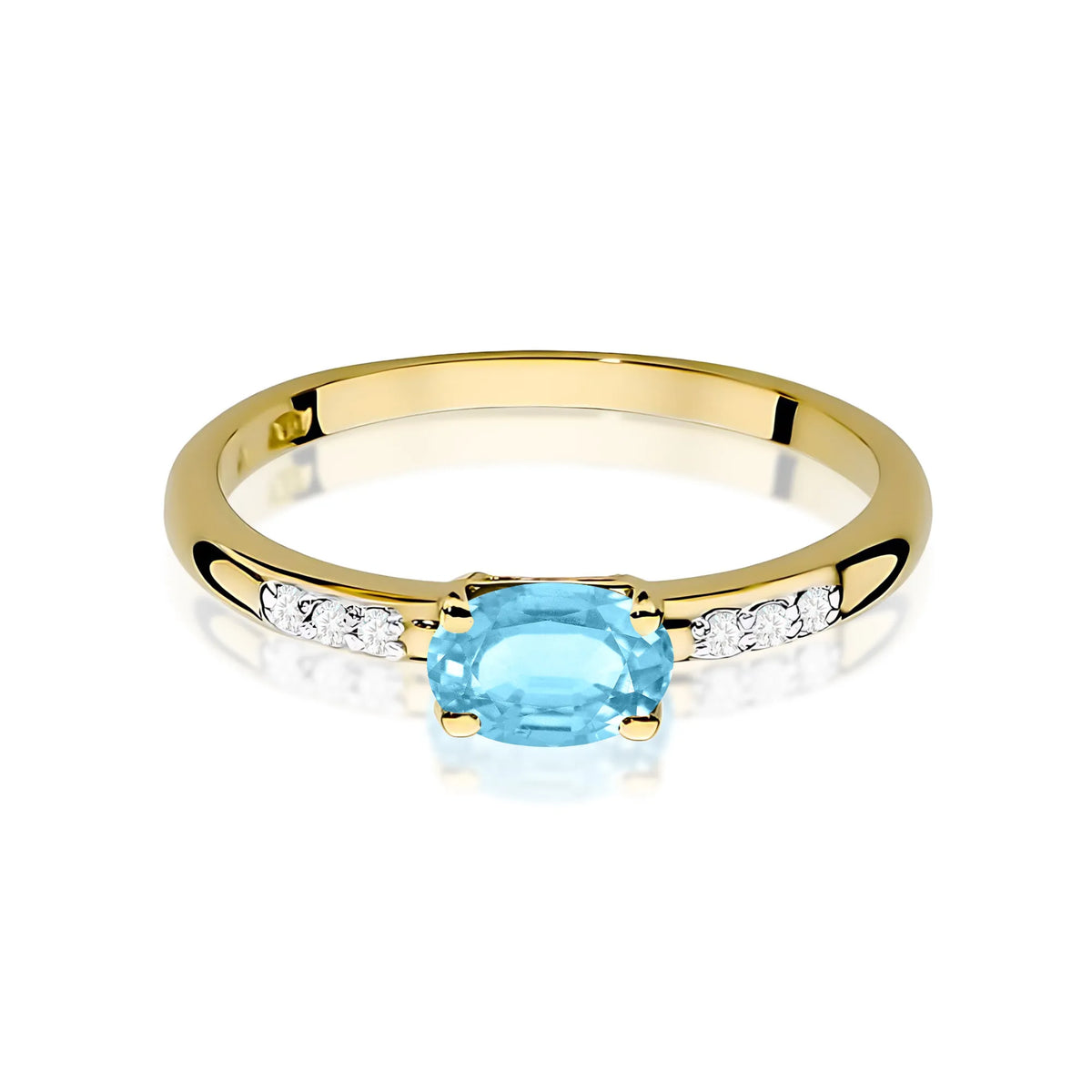 zlatý prsten s topazem 0,50 ct a diamanty 0,03 ct w0077-tob-01