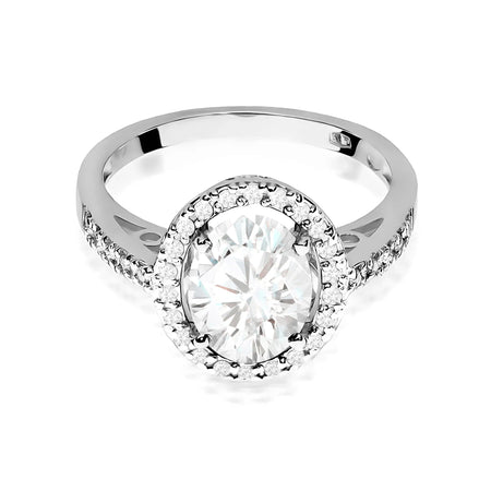 Lab-grown Diamond Engagement Ring in 585 White Gold