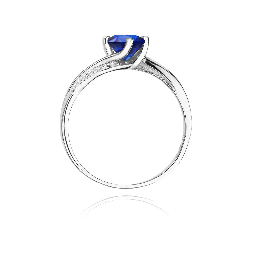 zlatý prsten s 0,50ct safírem a 0,05ct diamanty w0084-sab-01