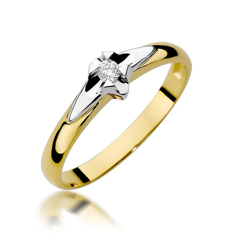zlatý prsten s diamantem 0,05 ct w0088-diw-02
