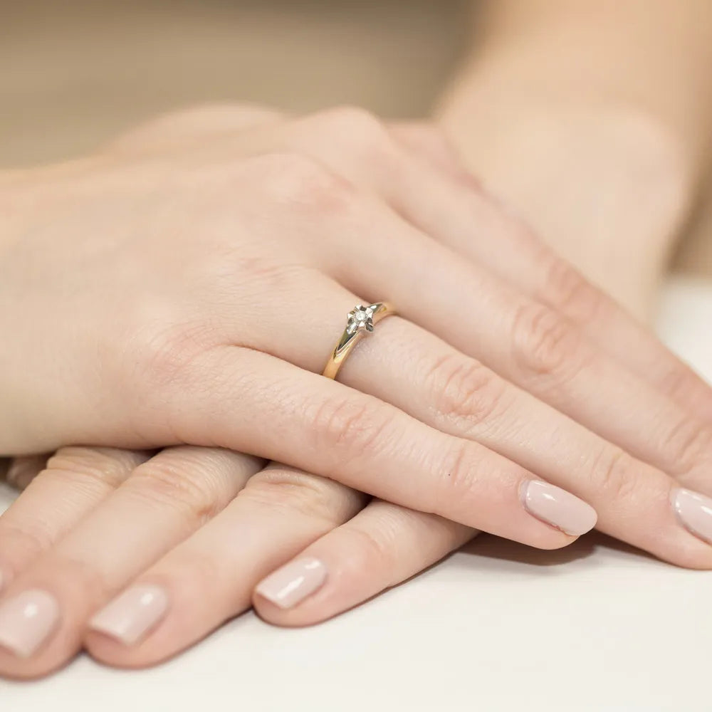 zlatý prsten s diamantem 0,05 ct w0088-diw-02