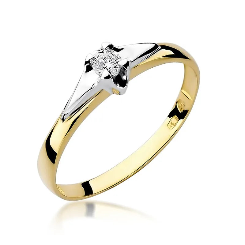 zlatý prsten s diamantem 0,08 ct w0088-diw-03