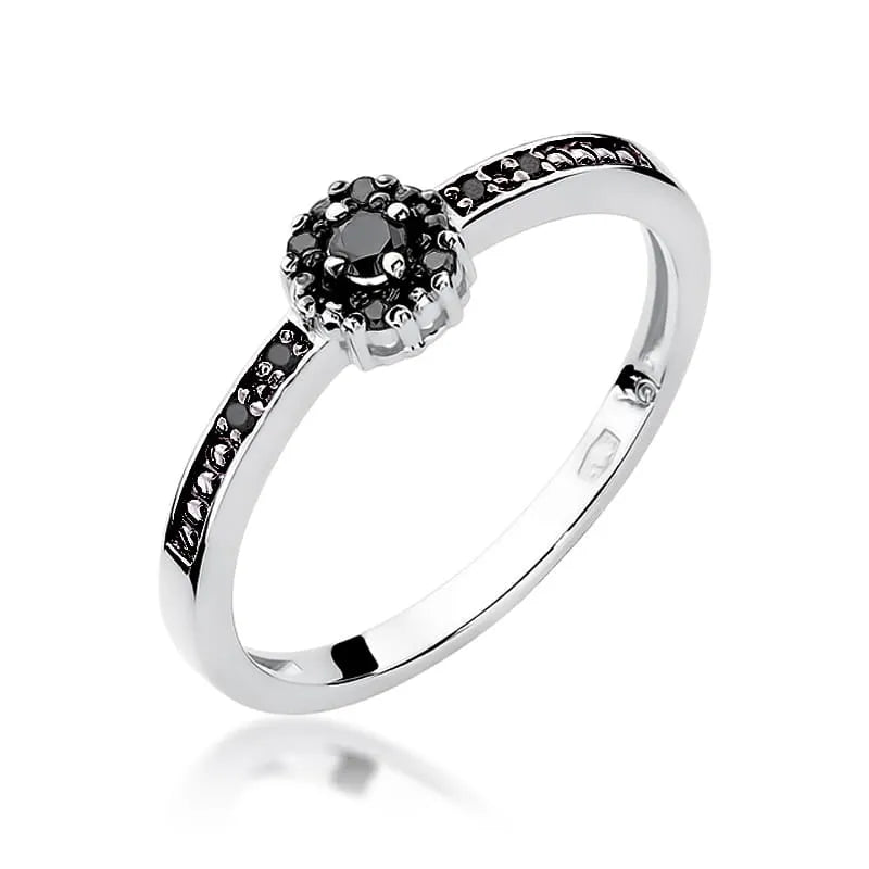 zlatý prsten s 0,04ct a 0,054ct černými diamanty w0091-dib-02