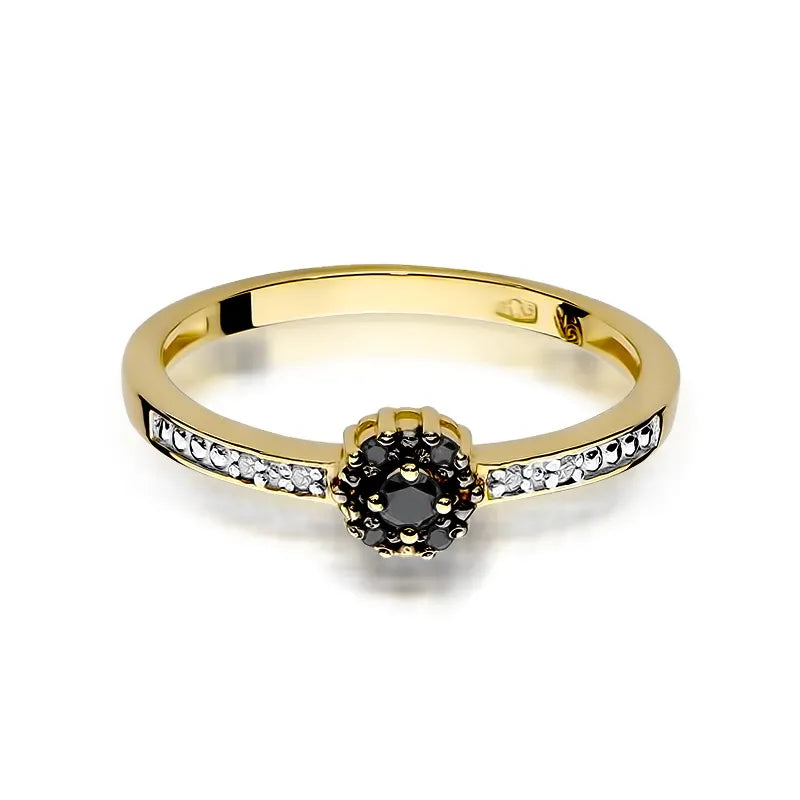 zlatý prsten s 0,04ct a 0,054ct černými diamanty w0091-dib-01