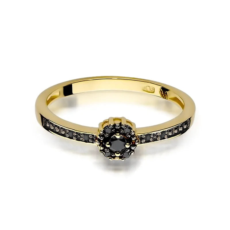 zlatý prsten s 0,04ct a 0,054ct černými diamanty w0091-dib-02