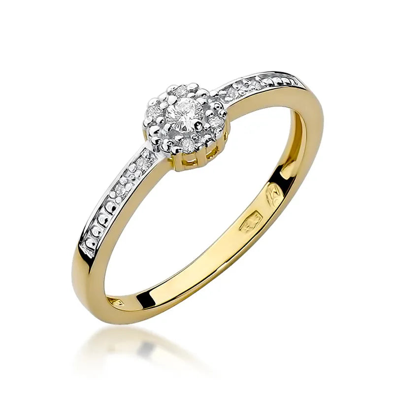 zlatý prsten s diamanty 0,04 ct a 0,054 ct w0091-diw-01