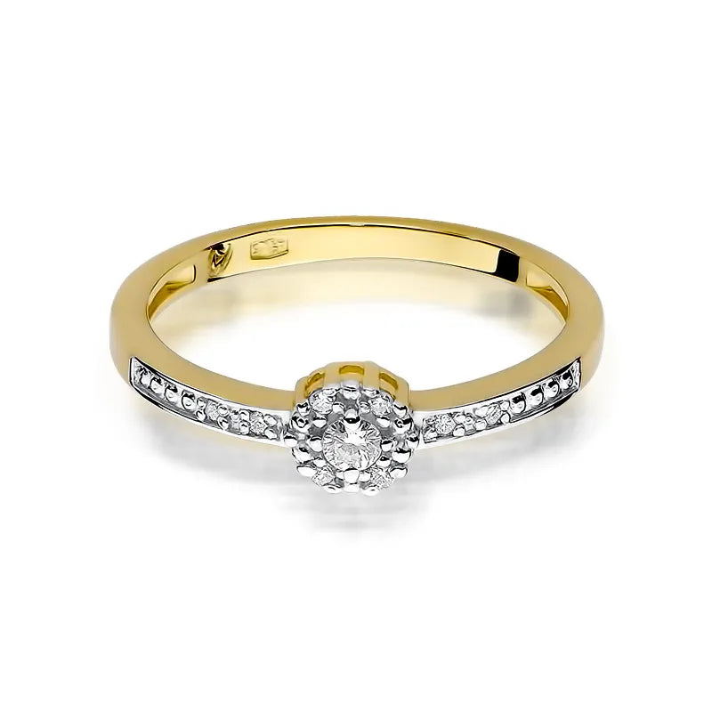 zlatý prsten s diamanty 0,04 ct a 0,054 ct w0091-diw-01