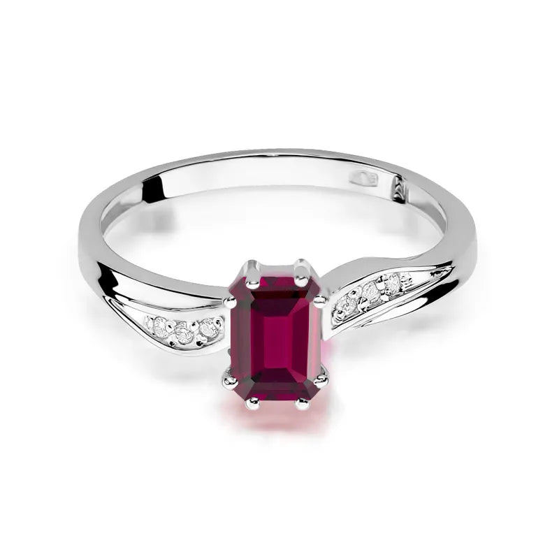 zlatý prsten s 0,70ct granátem a 0,03ct diamanty w0094-gar-01