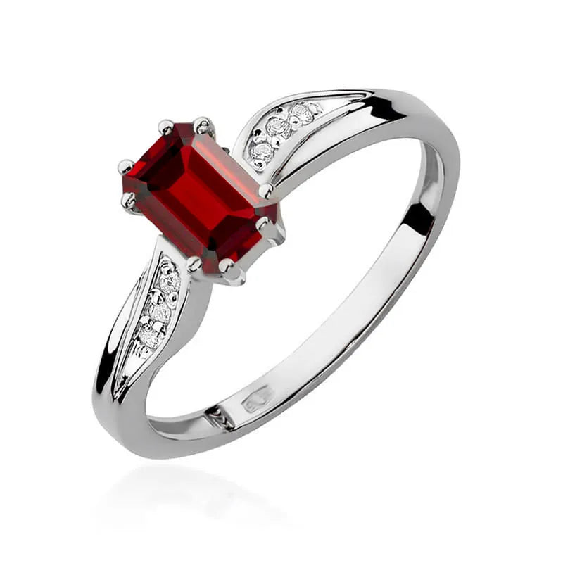 zlatý prsten s 0,80ct rubínem a 0,03ct diamanty w0094-rur-01