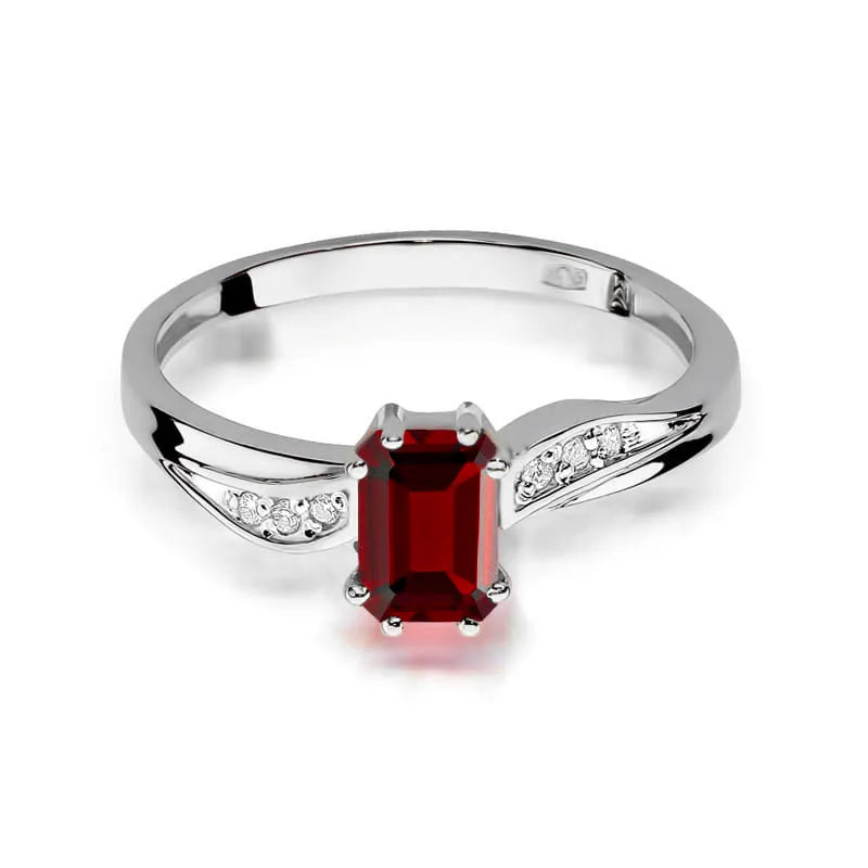 zlatý prsten s 0,80ct rubínem a 0,03ct diamanty w0094-rur-01