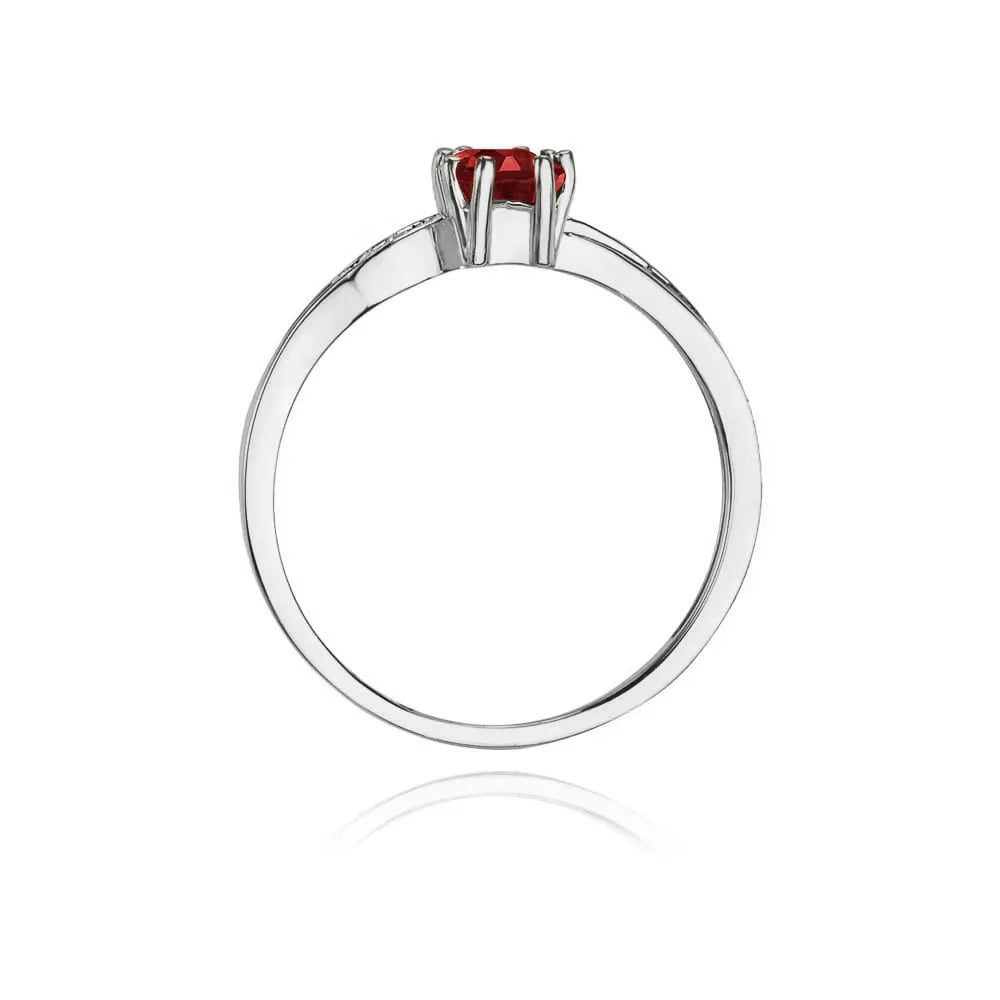 zlatý prsten s 0,80ct rubínem a 0,03ct diamanty w0094-rur-01