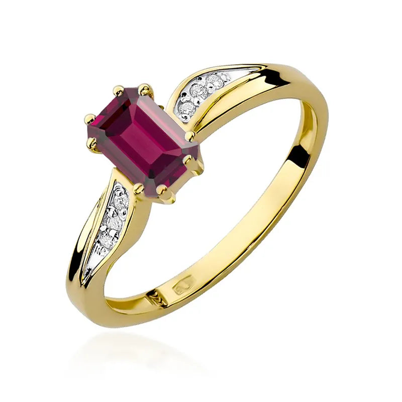 zlatý prsten s 0,70ct granátem a 0,03ct diamanty w0094-gar-01
