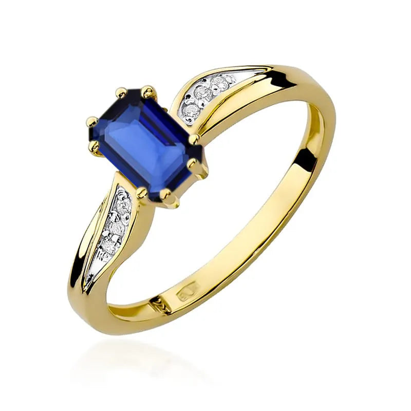 zlatý prsten s 0,60ct safírem a 0,03ct diamanty w0094-sab-01
