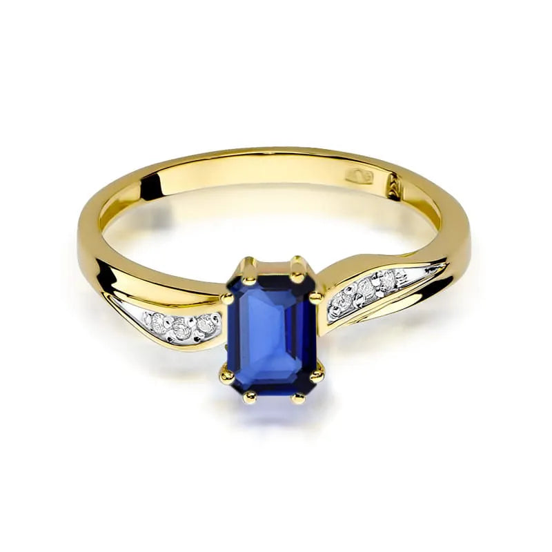 zlatý prsten s 0,60ct safírem a 0,03ct diamanty w0094-sab-01