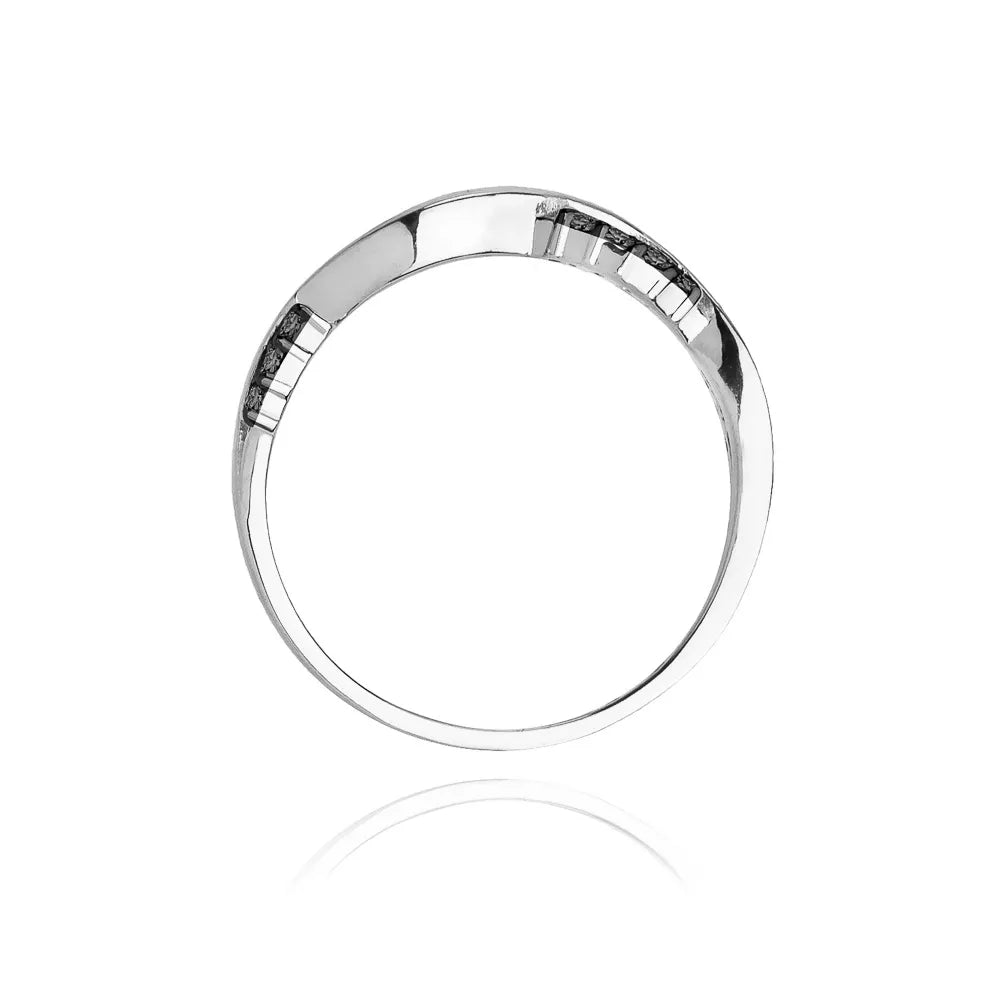 zlatý prsten s 0,07ct černými diamanty w0096-dib-01