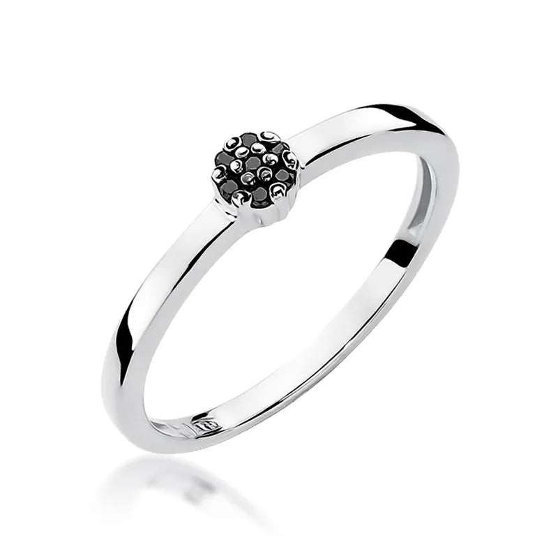 zlatý prsten s 0,035 ct černými diamanty w0100-dib-01
