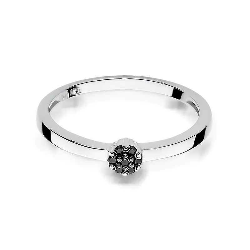 zlatý prsten s 0,035 ct černými diamanty w0100-dib-01